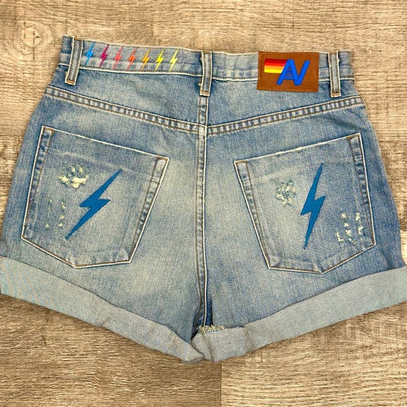 Aviator Nation Bolt Jean Shorts Size 26 - Picture 2 of 7
